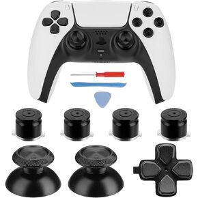 Metal ABXY Buttons Dpad Thumbsticks for PS5 Controller, Metal Aluminum Action Buttons & Dpad & Analog Stick Replacement Kit for PS5 Controller (Metal Purple) in Saudi Arabia