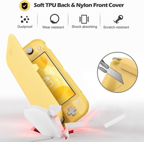 ProCase Flip Cover for Switch Lite with 2 Pack Screen Protectors, Grey in Kuwait