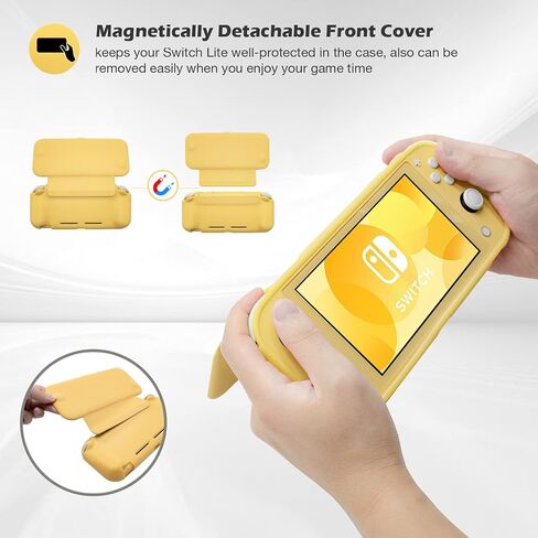 ProCase Flip Cover for Switch Lite with 2 Pack Screen Protectors, Grey in Kuwait
