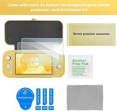 ProCase Flip Cover for Switch Lite with 2 Pack Screen Protectors, Grey in Kuwait