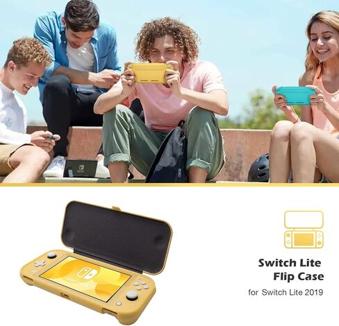 ProCase Flip Cover for Switch Lite with 2 Pack Screen Protectors, Grey in Kuwait