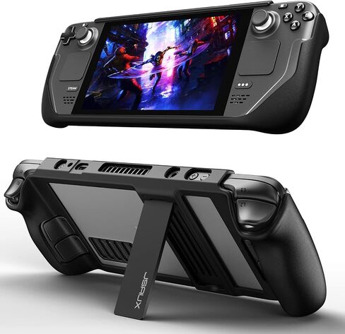 حافظة JSAUX Kickstand لسطح البخار، PC0105 ترقية غطاء سطح البخار ذو الزاوية القابلة للتعديل وغطاء حماية من مادة TPU المتوافقة مع صمام امتصاص الصدمات على سطح البخار، تصميم غير قابل للانزلاق ومضاد للخدش in Kuwait
