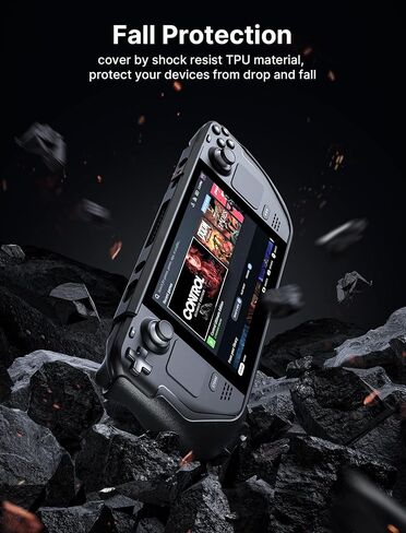حافظة JSAUX Kickstand لسطح البخار، PC0105 ترقية غطاء سطح البخار ذو الزاوية القابلة للتعديل وغطاء حماية من مادة TPU المتوافقة مع صمام امتصاص الصدمات على سطح البخار، تصميم غير قابل للانزلاق ومضاد للخدش in Kuwait