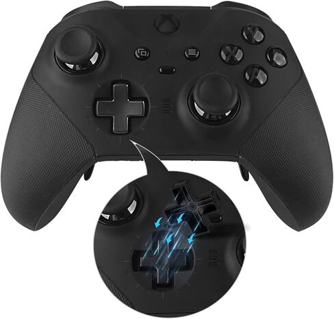 تومسين مجموعة مكونات لوحدة التحكم اللاسلكية Xbox Elite Series 2 Core، تتضمن الملحقات 4 عصي ابهام مغناطيسية معدنية، 4 قطع من المجاديف القابلة للتبديل، 1 وسادة دي اتجاهية (اسود) in Kuwait