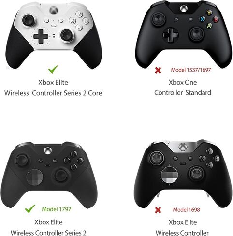 تومسين مجموعة مكونات لوحدة التحكم اللاسلكية Xbox Elite Series 2 Core، تتضمن الملحقات 4 عصي ابهام مغناطيسية معدنية، 4 قطع من المجاديف القابلة للتبديل، 1 وسادة دي اتجاهية (اسود) in Kuwait