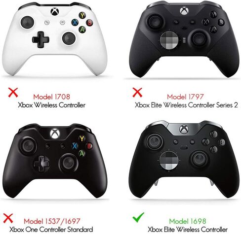 TOMSIN Xbox Elite Controller Series 1 استبدال المجاذيف، ملحقات وحدة تحكم Xbox Elite 1، 4 قطع مجاذيف قابلة للتبديل، قطع غيار معدنية لوحدة تحكم Xbox One Elite (موديل 1698) in Kuwait
