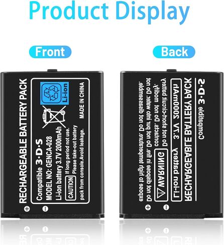 3.7V 2000mAh 3DS Battery Pack, Replacement Rechargeable Lithium-ion Battery Compatible with Nintend 3DS /New 2DS /2DS, Including Tool Pack Kit, CTR-003 in Kuwait