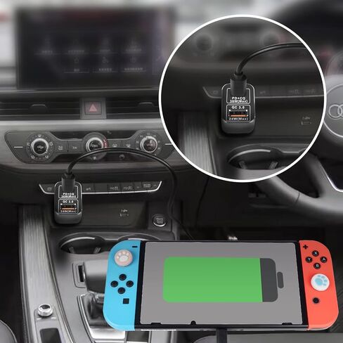شاحن سيارة لجهاز نينتندو سويتش، مع كابل USB نوع سي بطول 10 قدم in Saudi Arabia