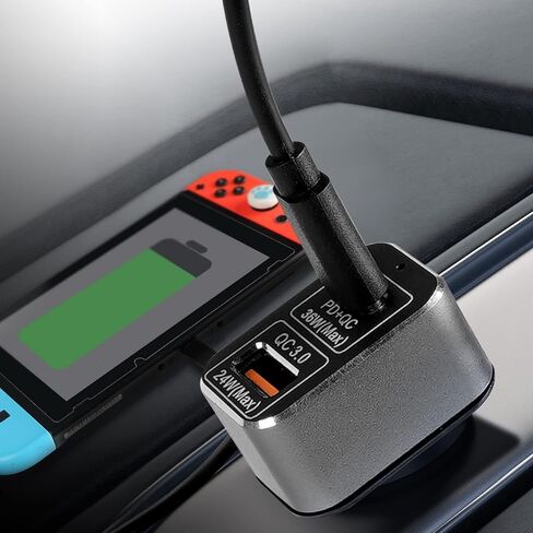 شاحن سيارة لجهاز نينتندو سويتش، مع كابل USB نوع سي بطول 10 قدم in Saudi Arabia