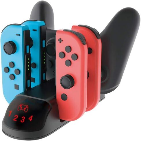 ECHZOVE Charger Station for Switch, Charging Dock Compatible with Switch Joy-con and Pro Controller with Charging Indicator and Type C Charging Cable in Saudi Arabia