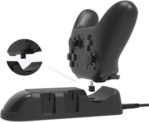 ECHZOVE Charger Station for Switch, Charging Dock Compatible with Switch Joy-con and Pro Controller with Charging Indicator and Type C Charging Cable in Saudi Arabia