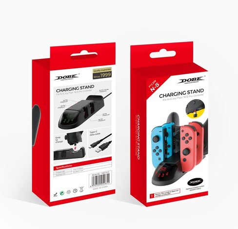 ECHZOVE Charger Station for Switch, Charging Dock Compatible with Switch Joy-con and Pro Controller with Charging Indicator and Type C Charging Cable in Saudi Arabia