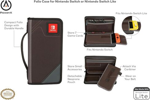 حافظة PowerA Folio لجهاز Nintendo Switch أو Nintendo Switch Lite، حقيبة حمل، حقيبة تخزين، حقيبة وحدة التحكم - Nintendo Switch in Saudi Arabia