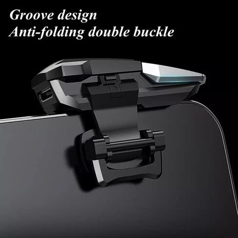 TEKTURN Rechargeable Auto Trigger Joystick for Mobile Gaming - 50 Shots/Sec, L1R1 Shoot, Sensitive External Controller for PUBG, Fortnite, and More - Compatible with Android & iOS Phones in Kuwait