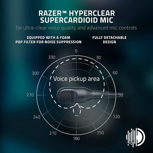 سماعة الألعاب اللاسلكية Razer BlackShark V2 Pro: THX 7.1 صوت محيطي مكاني، سماعة رأس مع ميكروفون، ميكروفون قابل للفصل - لأجهزة الكمبيوتر الشخصية، Mac/Windows، PS4، PS5، Nintendo Switch، أبيض (متجدد) in Kuwait