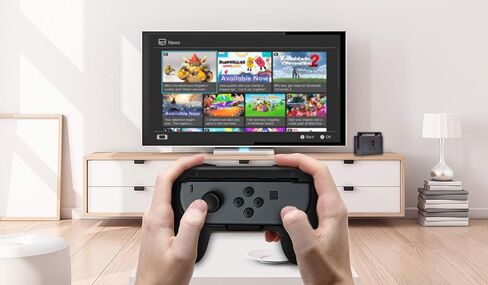 عجلة القيادة ومقابض Beastron Racing Games المتوافقة مع Switch، وعجلة القيادة ومقابض Joy-Con، باللون الأسود، 4 قطع in Kuwait