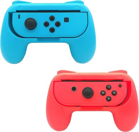 عجلة القيادة ومقابض Beastron Racing Games المتوافقة مع Switch، وعجلة القيادة ومقابض Joy-Con، باللون الأسود، 4 قطع in Kuwait