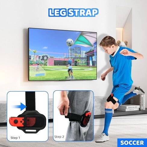 مجموعة ملحقات الألعاب الرياضية 10 في 1، حزمة ملحقات FUNDAIRY لجهاز Nintendo Switch وSwitch OLED Joycon Controller مع حزام الساق، وحزام المعصم، والمضرب، وسيف اللعبة وقبضة اليد in Saudi Arabia