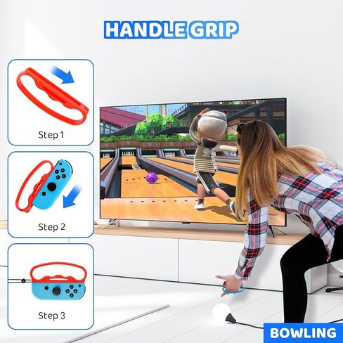 مجموعة ملحقات الألعاب الرياضية 10 في 1، حزمة ملحقات FUNDAIRY لجهاز Nintendo Switch وSwitch OLED Joycon Controller مع حزام الساق، وحزام المعصم، والمضرب، وسيف اللعبة وقبضة اليد in Saudi Arabia