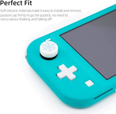 GeekShare 4PCS Silicone Snow Joy Con Thumb Grip Set Joystick Caps Switch/OLED/Switch Lite Cover Analog Thumb Stick Grips (Snow) in Saudi Arabia