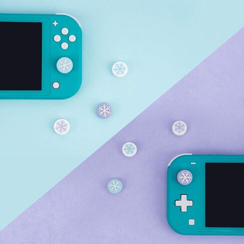 GeekShare 4PCS Silicone Snow Joy Con Thumb Grip Set Joystick Caps Switch/OLED/Switch Lite Cover Analog Thumb Stick Grips (Snow) in Saudi Arabia