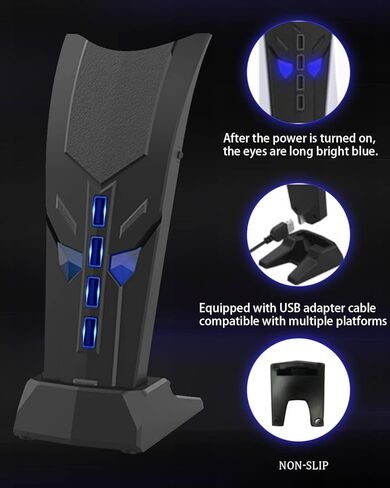 موزع يو إس بي موسع أرفين لجهاز بلاي ستيشن 5، محول توسيع مقسم USB 2.0 عالي السرعة لجهاز بلاي ستيشن 5/4/3/إكس بوكس سلسلة X/S/Xbox One/360/نينتندو سويتش ووحدة التحكم in Kuwait