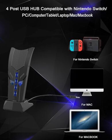 موزع يو إس بي موسع أرفين لجهاز بلاي ستيشن 5، محول توسيع مقسم USB 2.0 عالي السرعة لجهاز بلاي ستيشن 5/4/3/إكس بوكس سلسلة X/S/Xbox One/360/نينتندو سويتش ووحدة التحكم in Kuwait