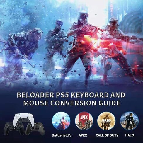 Beloader Magic Keyboard and Mouse Adapter for PS5，Adapter Connect XIM Apex&XIM Nexus&Cronus Zen for Various Official PS5 Game（2022 New Model） in Saudi Arabia