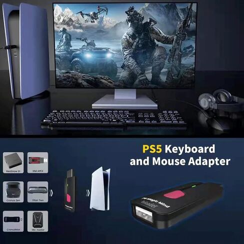 Beloader Magic Keyboard and Mouse Adapter for PS5，Adapter Connect XIM Apex&XIM Nexus&Cronus Zen for Various Official PS5 Game（2022 New Model） in Saudi Arabia