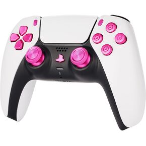 Avericht Metal ABXY buttons Dpad Thumbsticks for PS5 Controller, Metal Aluminum Bullet Buttons & Dpad & Analog stick Replacement Kit for PS5 Controller (Pink) in Saudi Arabia