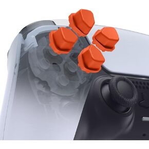 eXtremeRate Ergonomic Split Dpad Buttons (SDP Buttons) for PS5 Controller, Clear Independent Dpad Direction Buttons for PS5 Edge, for PS4 All Model Controllers - Controller NOT Included in Kuwait