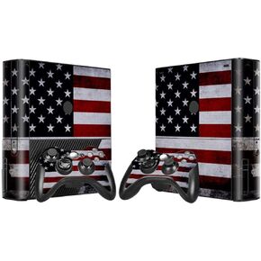 غطاء ملصق من الفينيل من SKINOWN لوحدة التحكم Xbox 360 E وأجهزة التحكم عن بعد، كتل ملونة in Kuwait