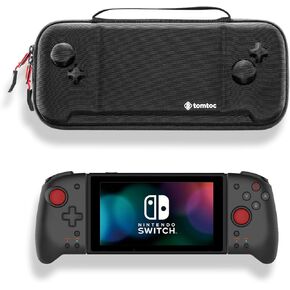 tomtoc Carrying Case for Hori Nintendo Switch Split Pad Pro Controller, Hard Shell Protective Travel Bag with 30 Game Cartridges, Switch Binbok Joy Pad Controllers case, Shockproof, Lightweight in Saudi Arabia