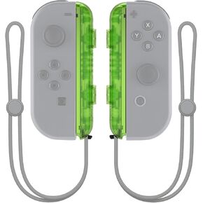 غلاف بديل extremeRate DIY لحزام Joycon، أزرار غطاء حزام المعصم لوحدة التحكم المخصصة باللون الأرجواني والأزرق من أجل Nintendo Switch & Switch OLED Model - 2 Pack in Kuwait