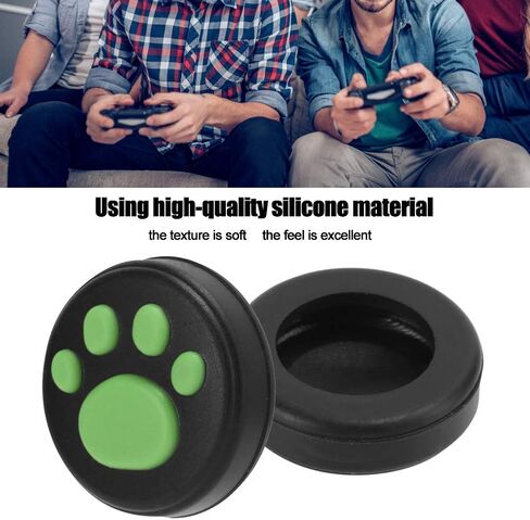 10-Piece Thumb Grip Replacement - Cute Black Cat Claw Design Soft Silicone Analog Stick Thumb Cover - Joystick Compatible with Lite in Kuwait