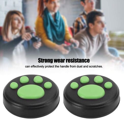 10-Piece Thumb Grip Replacement - Cute Black Cat Claw Design Soft Silicone Analog Stick Thumb Cover - Joystick Compatible with Lite in Kuwait