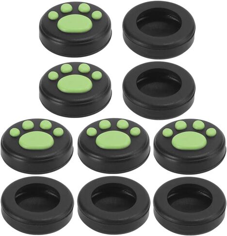 10-Piece Thumb Grip Replacement - Cute Black Cat Claw Design Soft Silicone Analog Stick Thumb Cover - Joystick Compatible with Lite in Kuwait