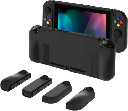 حافظة واقية قابلة للإرساء من PlayVital AlterGrips، غطاء مريح لمقبض Nintendo Switch، غطاء Joycon قابل للتبديل مع واقي شاشة وأغطية قبضة الإبهام وأغطية الأزرار - ماتشا جرين in Kuwait