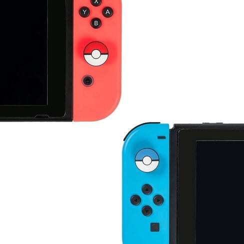 اغطية مقابض الابهام لجهاز نينتندو سويتش / OLED / سويتش لايت، اغطية ابهام لطيفة من السيليكون لذراع تحكم جوي كون سويتش - احمر وازرق 4 قطع in Saudi Arabia
