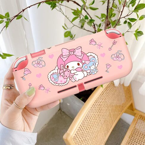 DLseego Little Naughty Rabbit Switch Lite حافظة واقية لطيفة من مادة TPU بغطاء ناعم ممتص للصدمات ومضاد للخدش مع قطعتين من مقابض الإبهام الجميلة على شكل أرنب الشيطان لإصدار Switch 2019 - أرجواني in Kuwait