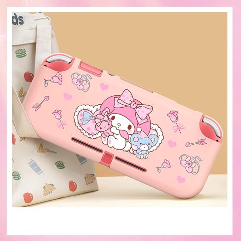 DLseego Little Naughty Rabbit Switch Lite حافظة واقية لطيفة من مادة TPU بغطاء ناعم ممتص للصدمات ومضاد للخدش مع قطعتين من مقابض الإبهام الجميلة على شكل أرنب الشيطان لإصدار Switch 2019 - أرجواني in Kuwait
