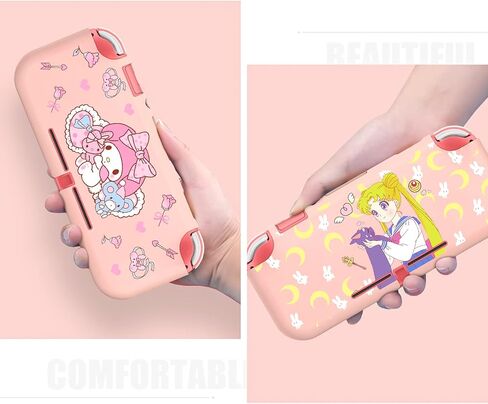 DLseego Little Naughty Rabbit Switch Lite حافظة واقية لطيفة من مادة TPU بغطاء ناعم ممتص للصدمات ومضاد للخدش مع قطعتين من مقابض الإبهام الجميلة على شكل أرنب الشيطان لإصدار Switch 2019 - أرجواني in Kuwait