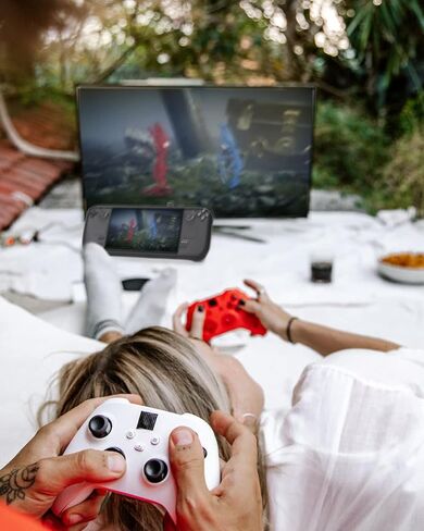 جراب حماية لجهاز ستيم ديك مع حامل، غطاء حماية زايوان TPU+PC مع مسند، ممتص للصدمات، غير قابل للانزلاق، مضاد للخدش، ملحقات لجهاز تشغيل العاب الفيديو الرقمية ستيم ديك - اسود in Saudi Arabia