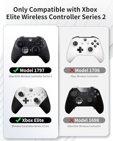 مجموعة شحن OLCLSS لوحدة تحكم Xbox Elite، قطع غيار الأقفال المغناطيسية، مجموعات ملحقات Xbox لأجهزة Xbox One Elite، Elite Series 1، Elite Series 2، وElite 2 Core Controller، مع محطة شحن، 4 مجاذيف، 4 عصا إبهام، زر متقاطع، وحمل C in Kuwait