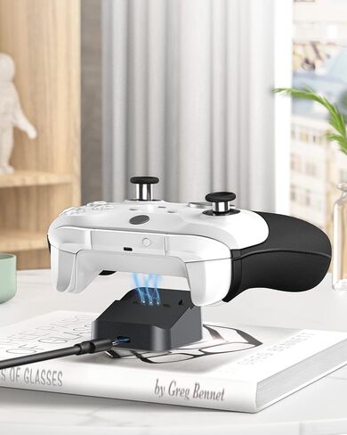 مجموعة شحن OLCLSS لوحدة تحكم Xbox Elite، قطع غيار الأقفال المغناطيسية، مجموعات ملحقات Xbox لأجهزة Xbox One Elite، Elite Series 1، Elite Series 2، وElite 2 Core Controller، مع محطة شحن، 4 مجاذيف، 4 عصا إبهام، زر متقاطع، وحمل C in Kuwait