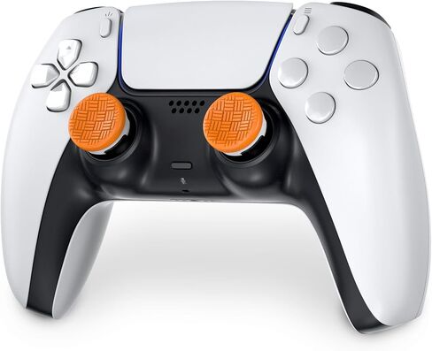 KontrolFreek Omni for PlayStation 5 (PS5) and PlayStation 4 (PS4) | Performance Thumbsticks | 2 Low-Rise Concave | Orange/White in Saudi Arabia