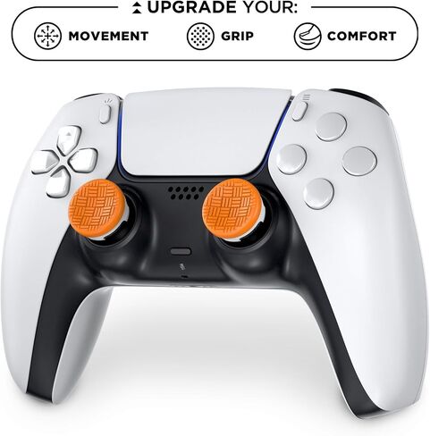 KontrolFreek Omni for PlayStation 5 (PS5) and PlayStation 4 (PS4) | Performance Thumbsticks | 2 Low-Rise Concave | Orange/White in Saudi Arabia