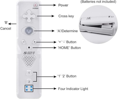 وحدة تحكم عن بعد ANTCOOL Wii ووحدة تحكم Nunchuck متوافقة مع وحدة تحكم Wii&Wii U (أبيض) in Kuwait