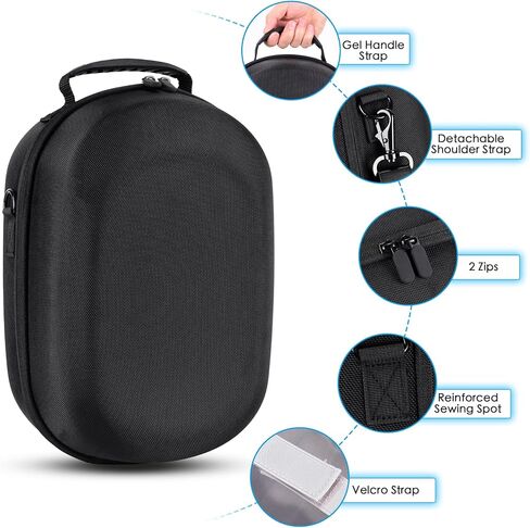 DDgro Hard Carrying Case for PlayStation VR2 Gaming Headset & Touch Controllers, PS VR2 Accessories Storage Bag with Lens Cover, Mesh Pocket and Shoulder Strap (Classic Black) in Kuwait