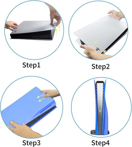 IQIKU PS5 Plates for Disc Edition, PS5 Cover, Hard Shock Resistant PS5 Shell (Black) in Saudi Arabia